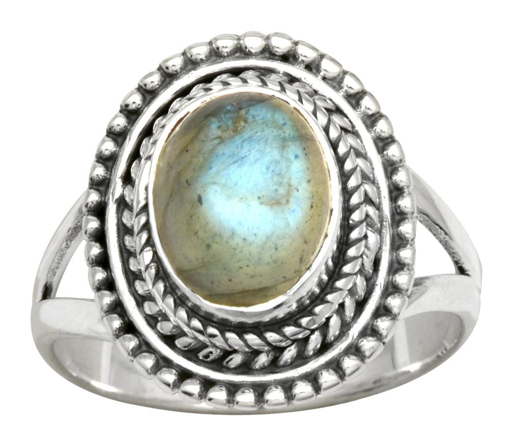 Labradorite Solid 925 Sterling Silver Ring Jewelry - YoTreasure