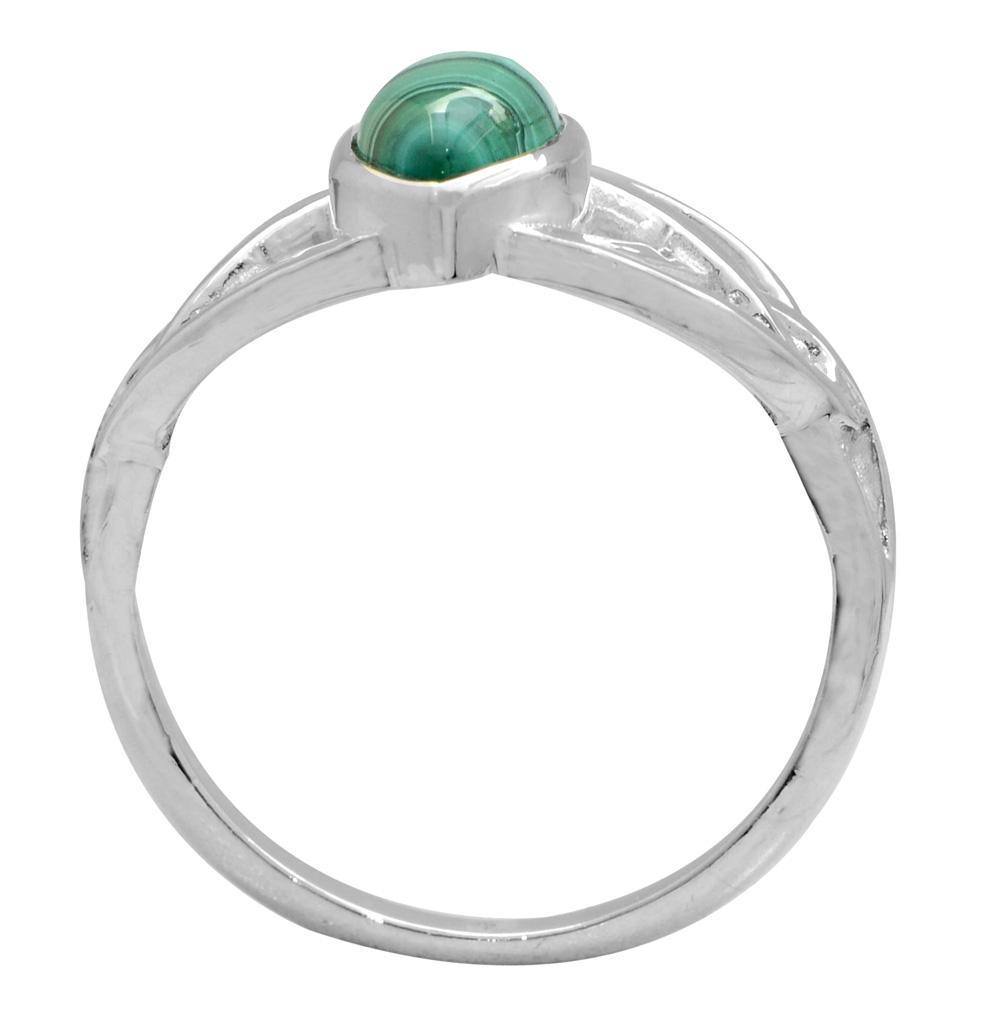 Natural Malachite 925 Sterling Silver Rings Silver Jewelry - YoTreasure