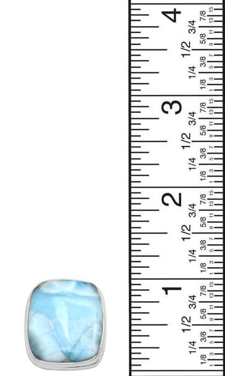 Natural Larimar 925 Sterling Silver Rings Silver Jewelry - YoTreasure