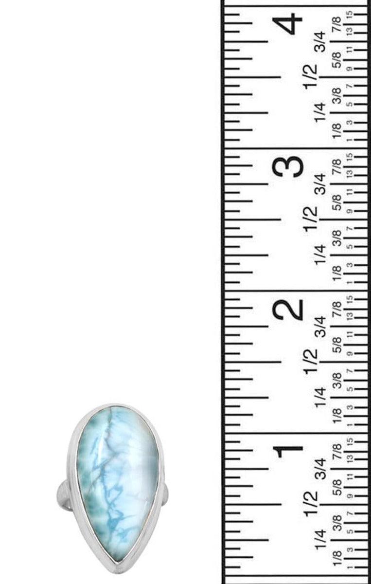 Larimar Ring 925 Sterling Silver Gemstone Ring - YoTreasure