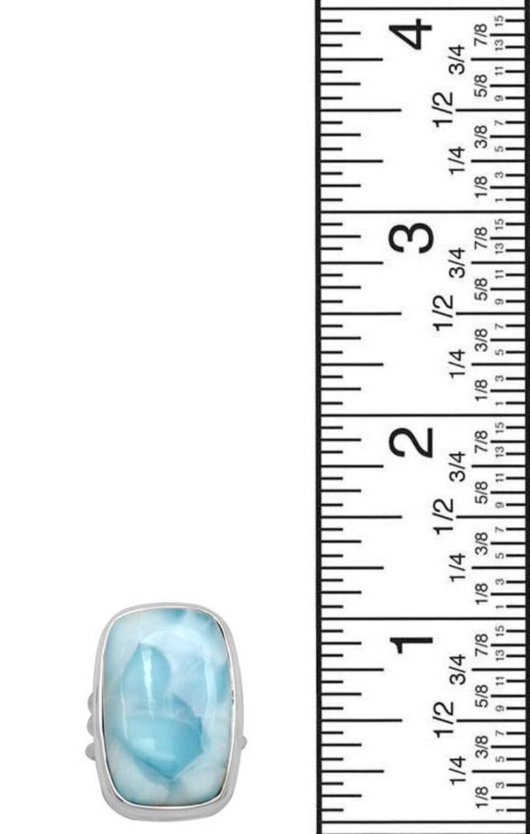Natural Larimar 925 Sterling Silver Gemstone Ring - YoTreasure