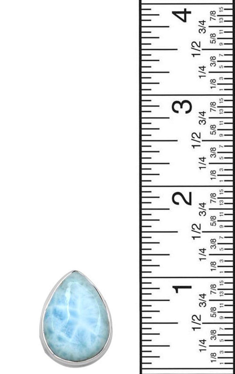 Natural Larimar 925 Sterling Silver Rings Silver Jewelry - YoTreasure