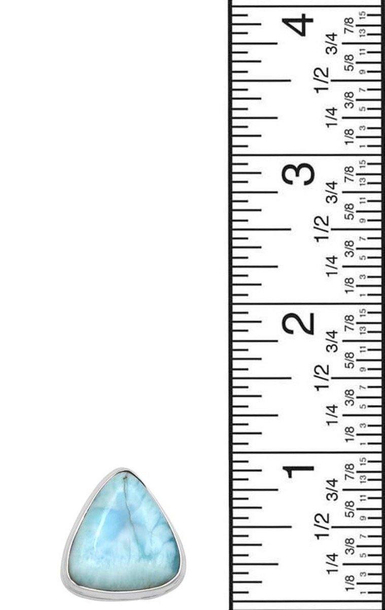 Natural Larimar 925 Sterling Silver Rings Silver Jewelry - YoTreasure