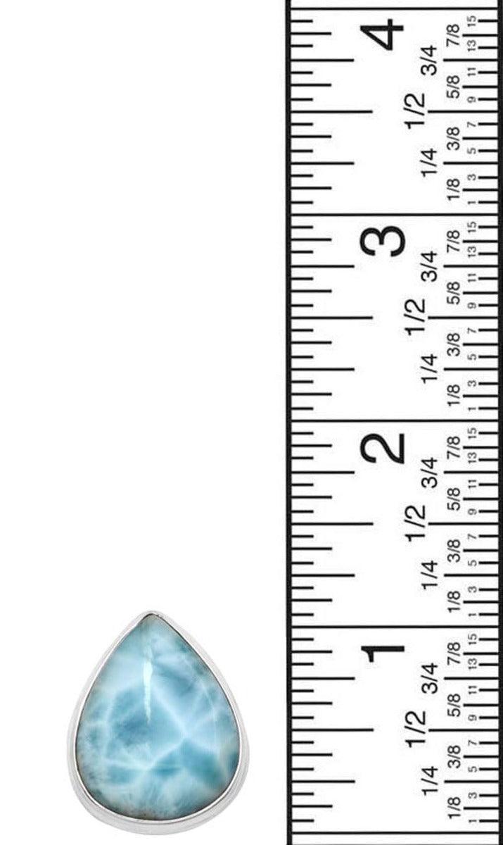 Natural Larimar 925 Sterling Silver Rings Silver Jewelry - YoTreasure