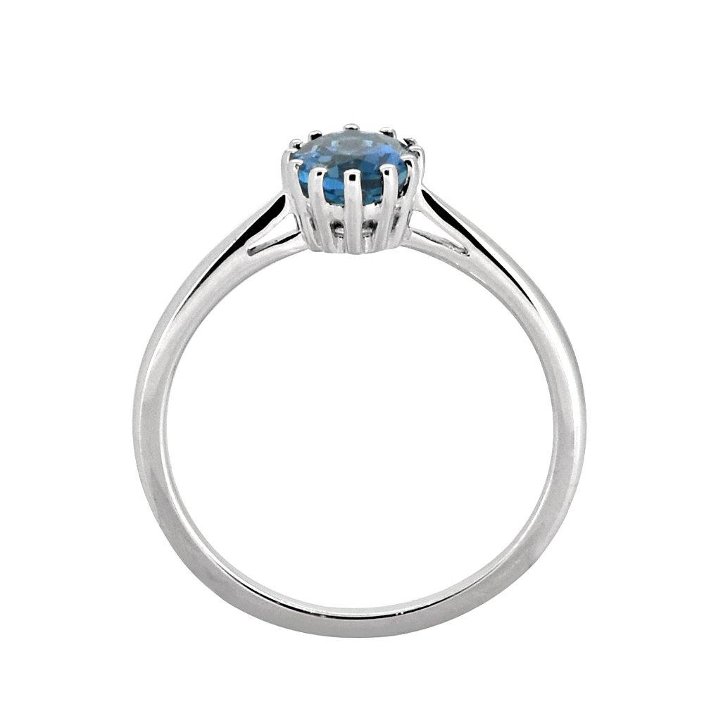 1.05 Cts. London Blue Topaz Solid 925 Sterling Silver Ring Jewelry - YoTreasure