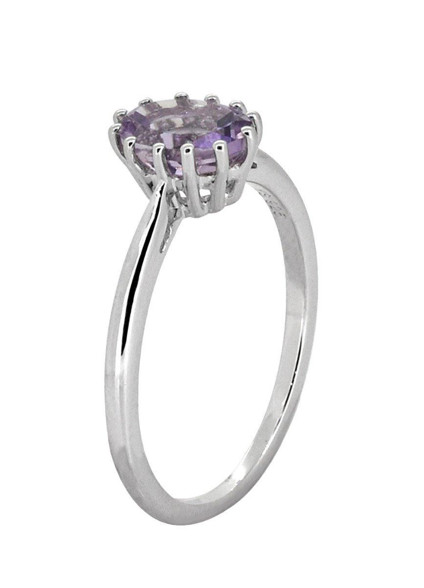 0.90 Ct. Pink Amethyst Solid 925 Sterling Silver Ring Jewelry - YoTreasure