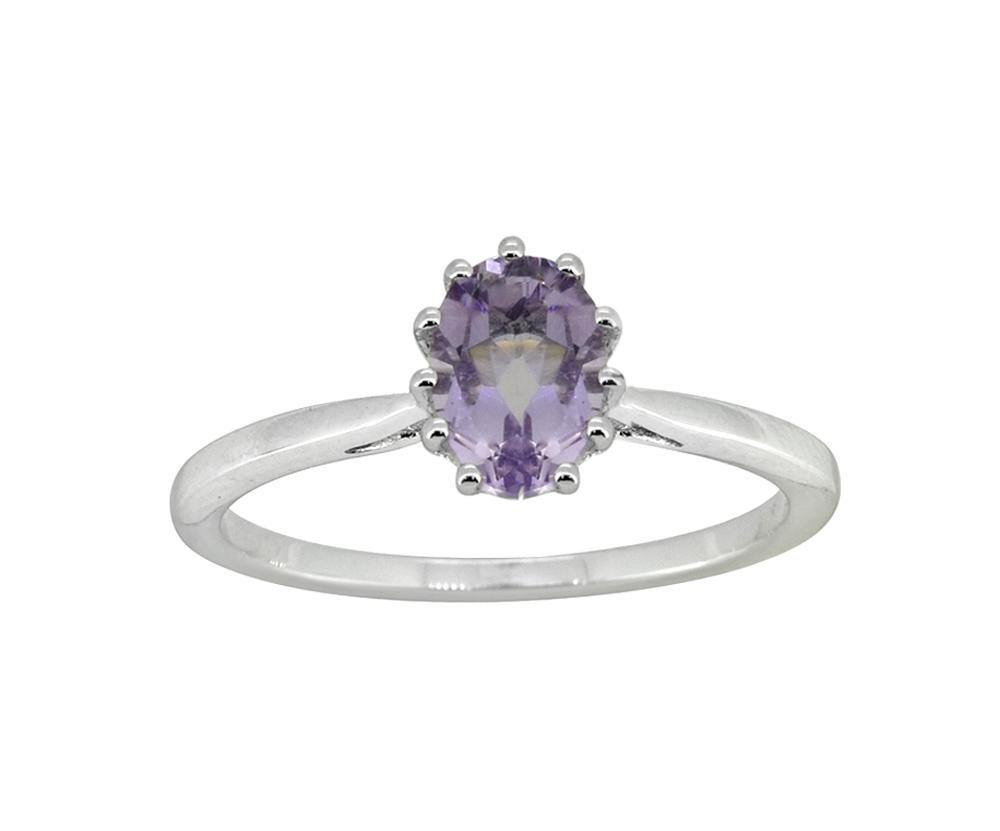 0.90 Ct. Pink Amethyst Solid 925 Sterling Silver Ring Jewelry - YoTreasure