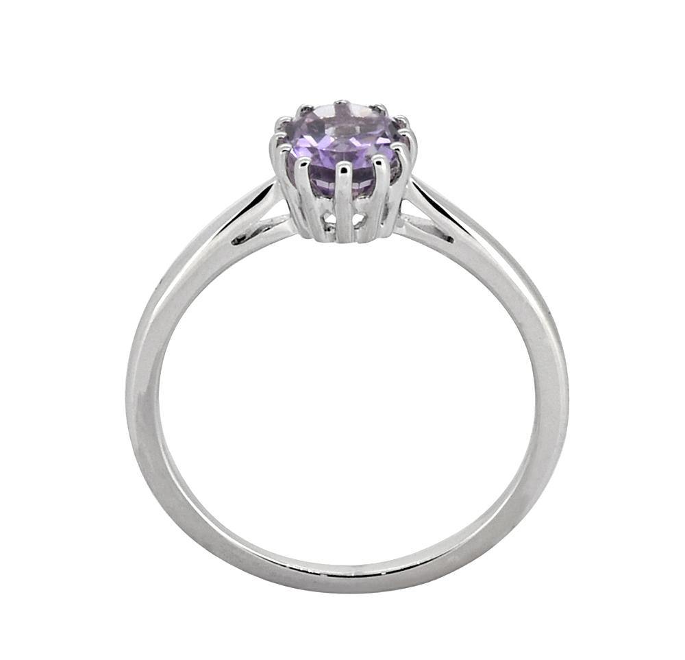 0.90 Ct. Pink Amethyst Solid 925 Sterling Silver Ring Jewelry - YoTreasure