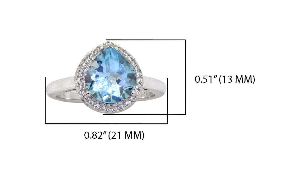 3.61 Ct. Sky Blue Topaz Solid 925 Sterling Silver Ring Jewelry - YoTreasure