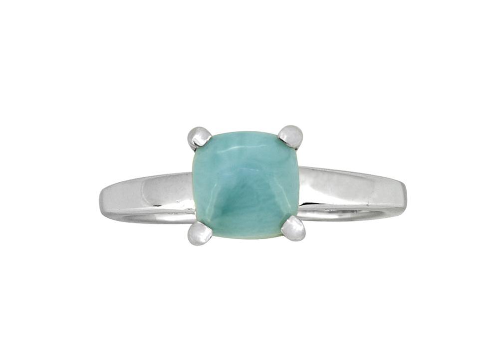 1.82 Ct. Larimar Solid 925 Sterling Silver Solitaire Ring Jewelry - YoTreasure