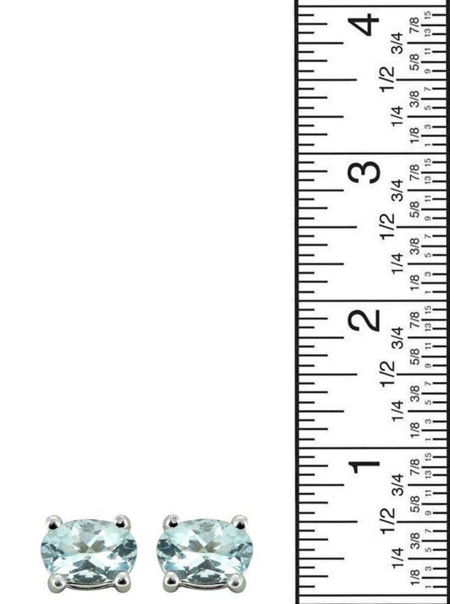 Swiss Blue Topaz Solid 925 Sterling Silver Stud Earrings Jewelry - YoTreasure