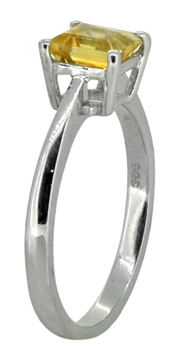 Yellow Citrine 925 Sterling Silver Promise Ring - YoTreasure
