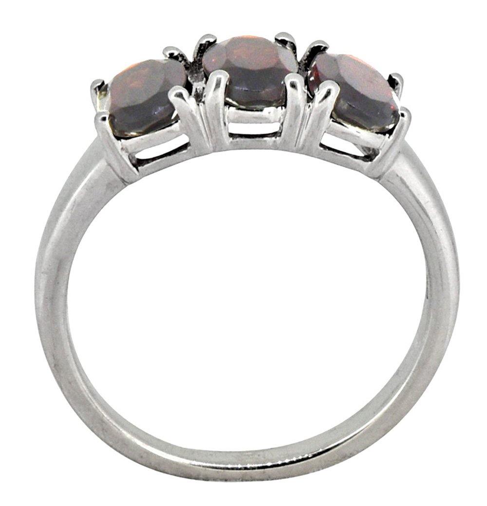 925 Sterling Silver Natural Red Garnet Ring - YoTreasure