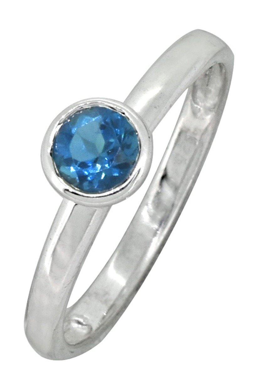 London Blue Topaz Solid 925 Sterling Silver Gemstone Ring - YoTreasure