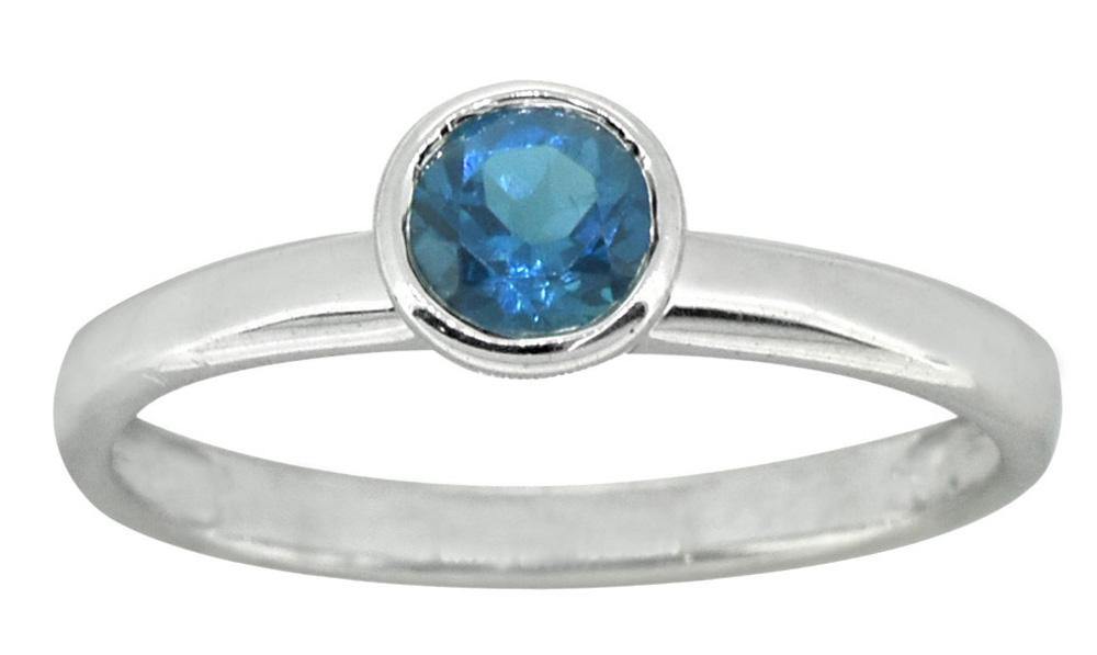 London Blue Topaz Solid 925 Sterling Silver Gemstone Ring - YoTreasure