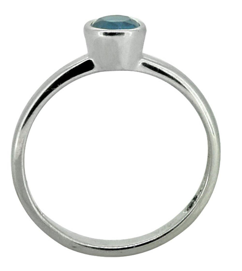 London Blue Topaz Solid 925 Sterling Silver Gemstone Ring - YoTreasure