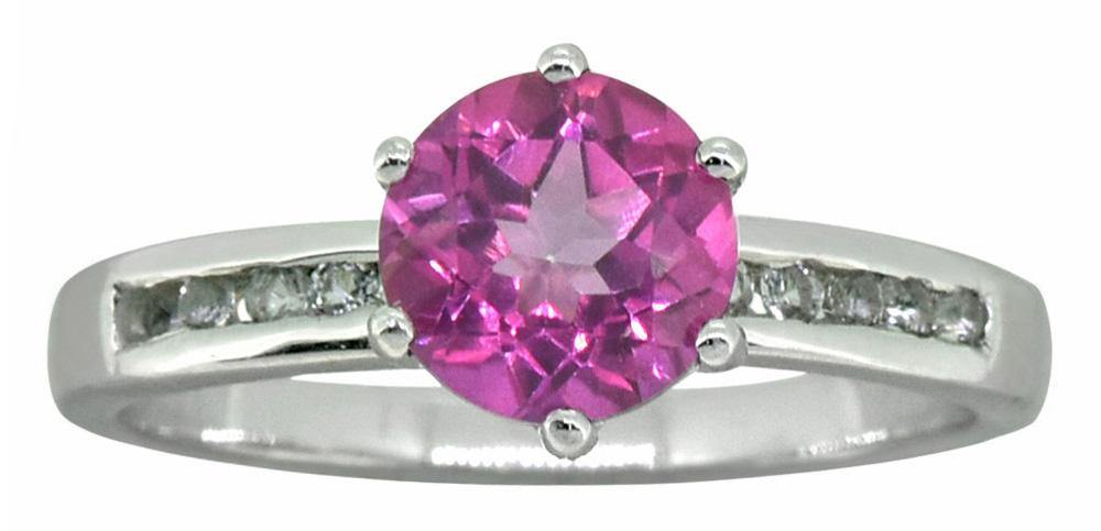 Coated Pink Topaz 925 Sterling Silver Princess Cut Wedding Engagement Ring - YoTreasure