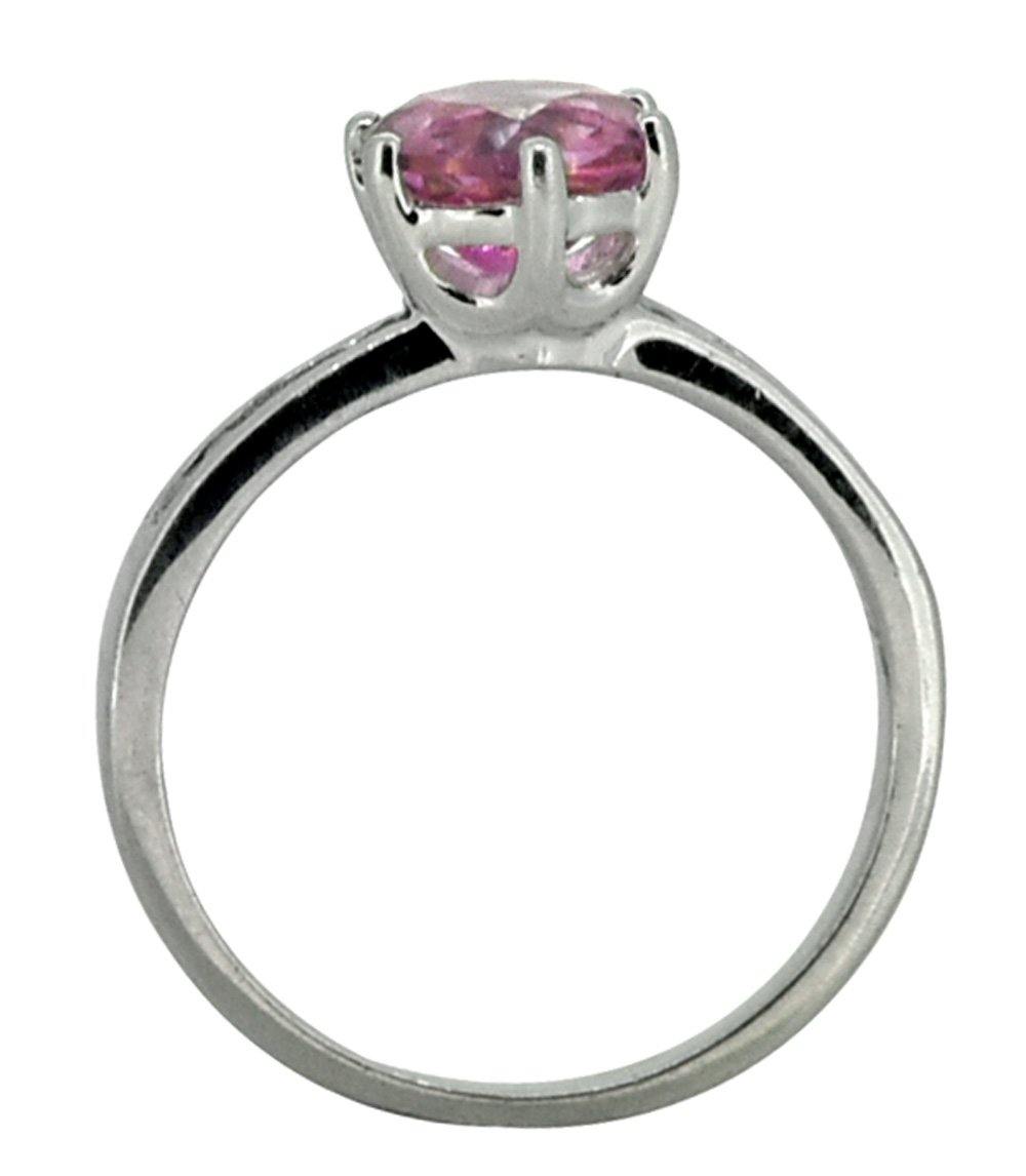 Coated Pink Topaz 925 Sterling Silver Princess Cut Wedding Engagement Ring - YoTreasure