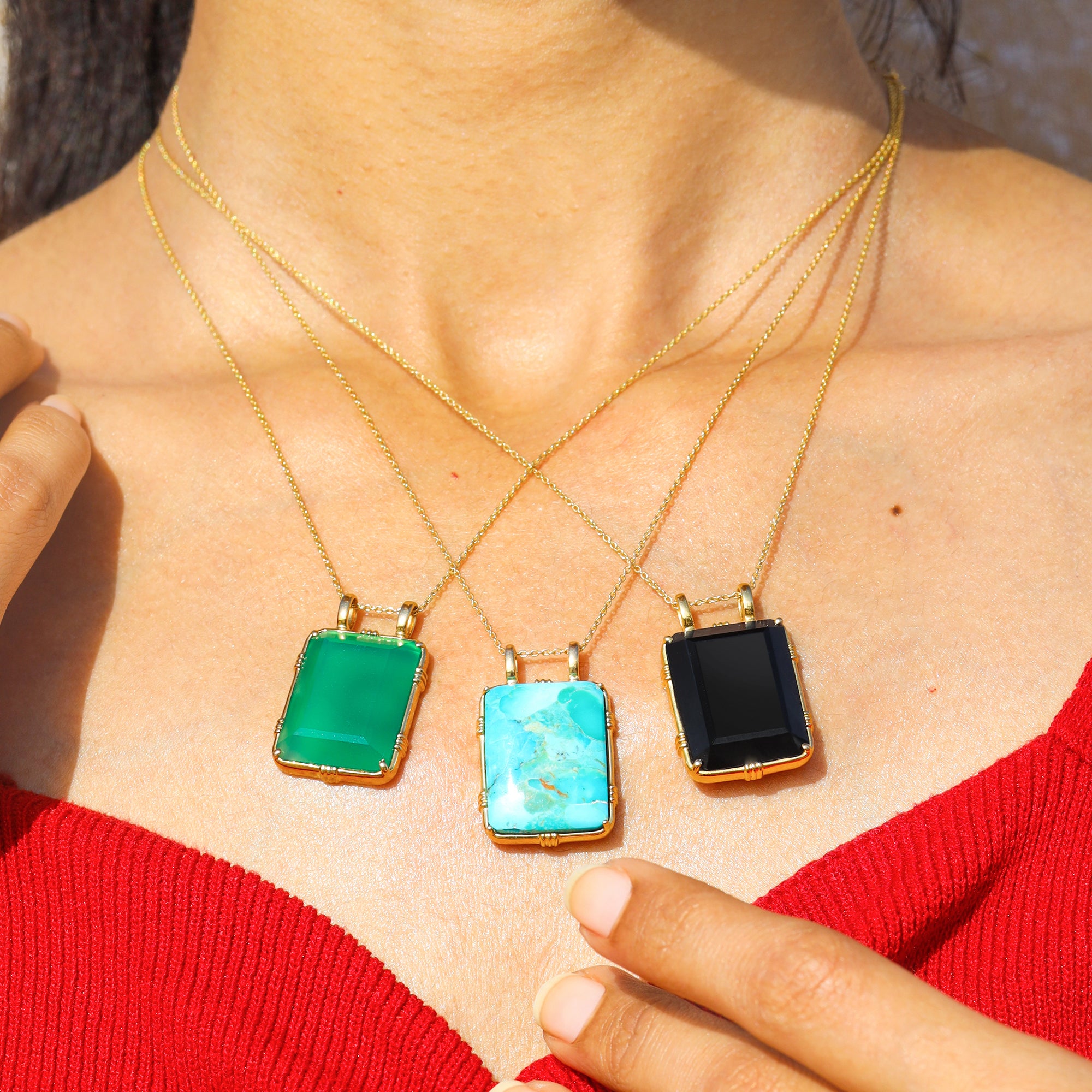 T*Y様 XOLO Rectangle Necklace with Onyx ネ T*Y様 XOLO Rectangle Necklace with Onyx ネ T*Y様 XOLO Rectangle