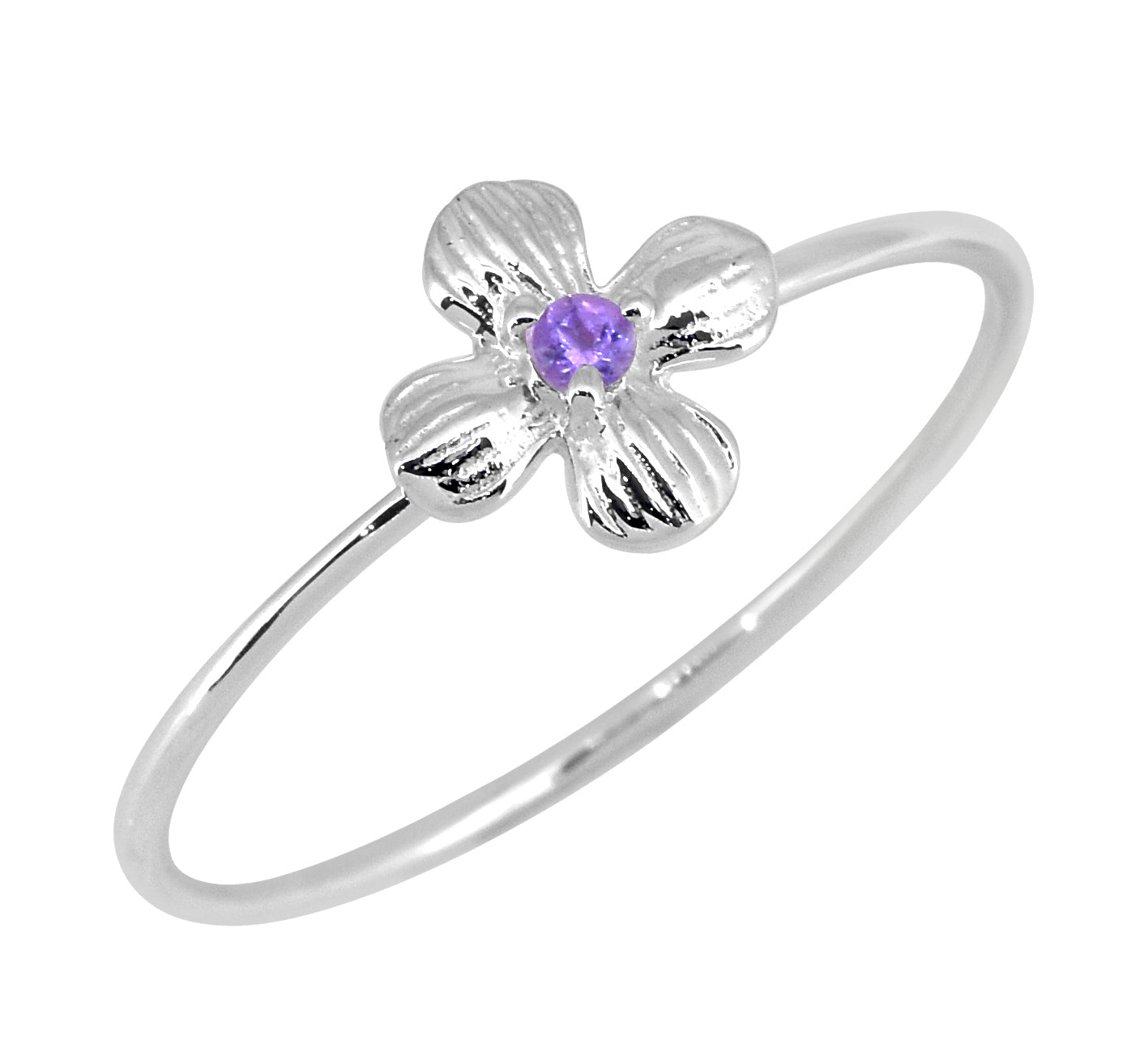 Purple Amethyst 925 Sterling Silver Ring Jewelry