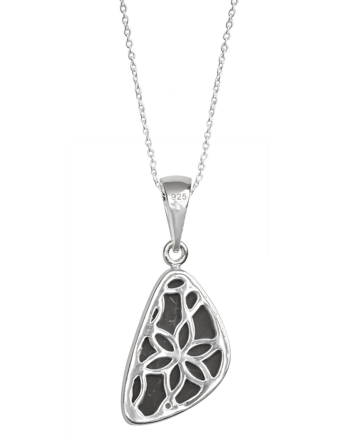 7.55 Ct. Ammolite 925 Sterling Silver Necklace Pendant Jewelry - YoTreasure