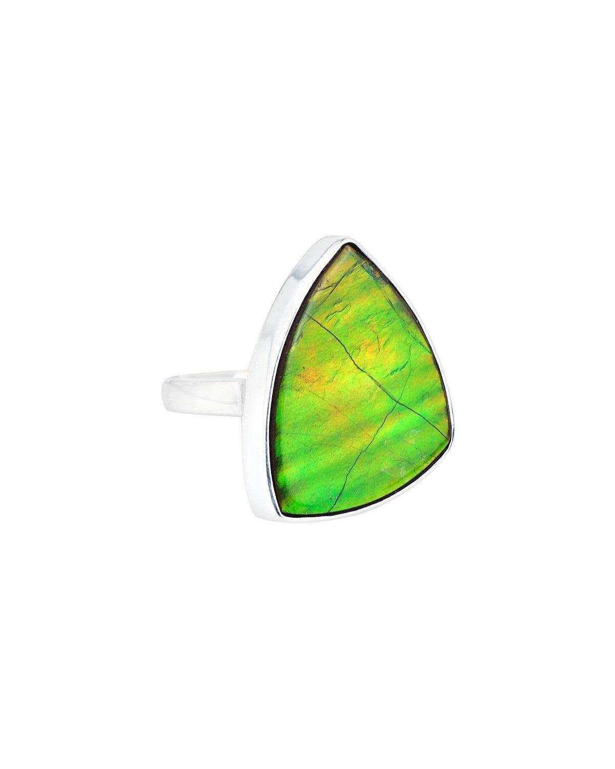 9.30 Ct. Ammoite Ring Solid 925 Sterling Silver Jewlry - YoTreasure