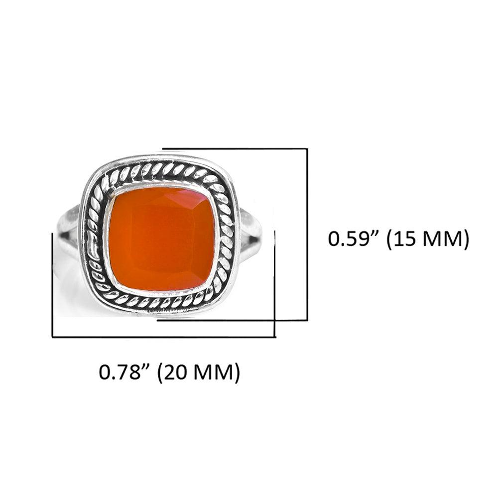 Carnelian Solid 925 Sterling Silver Split Shank Ring Jewelry - YoTreasure