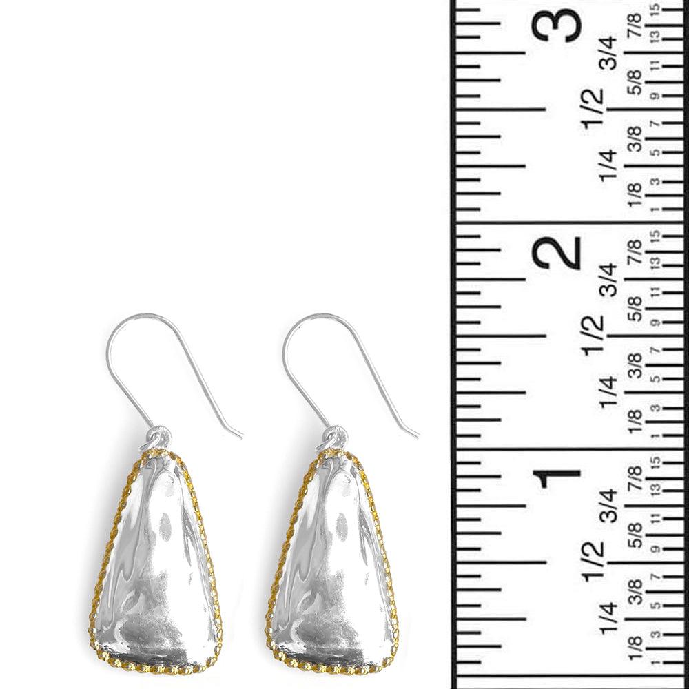 Solid 925 Sterling Silver Gold Plated Dangle Earrings Jewelry - YoTreasure