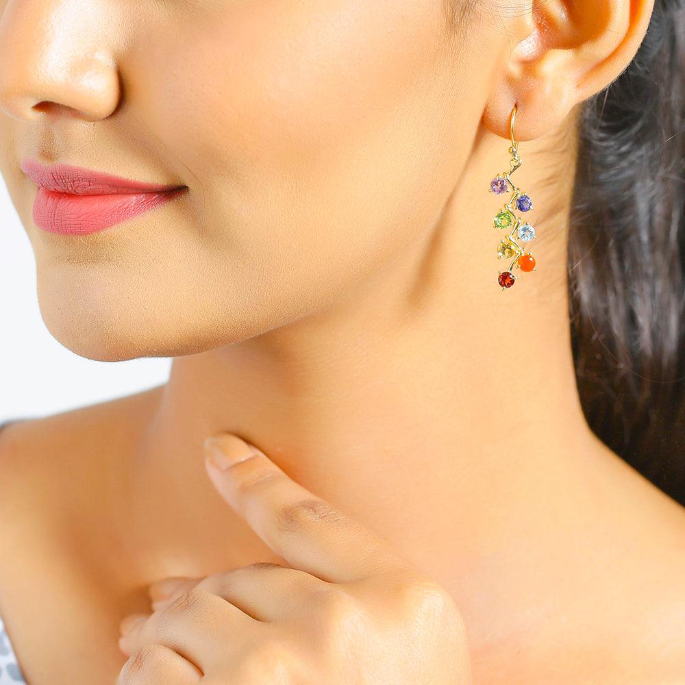 925 silver gold hot sale plated earrings