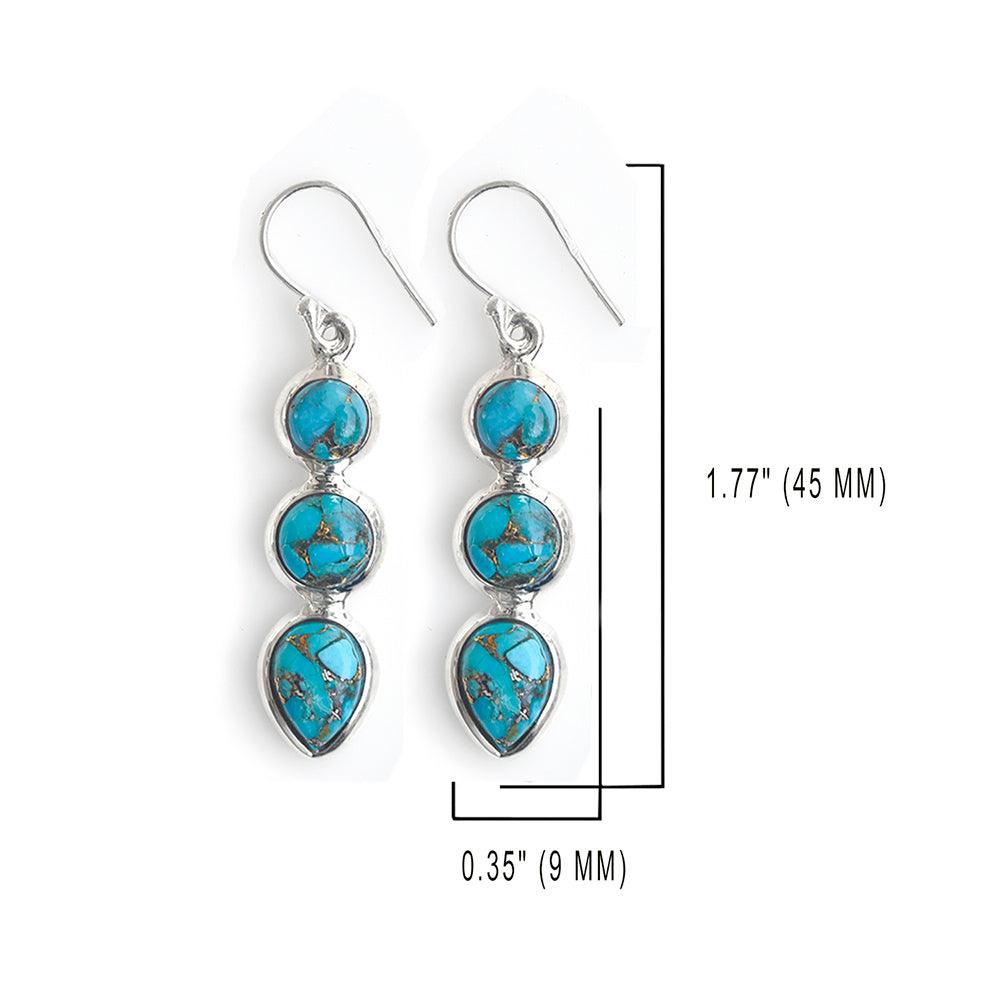 Turquoise deals sterling earrings