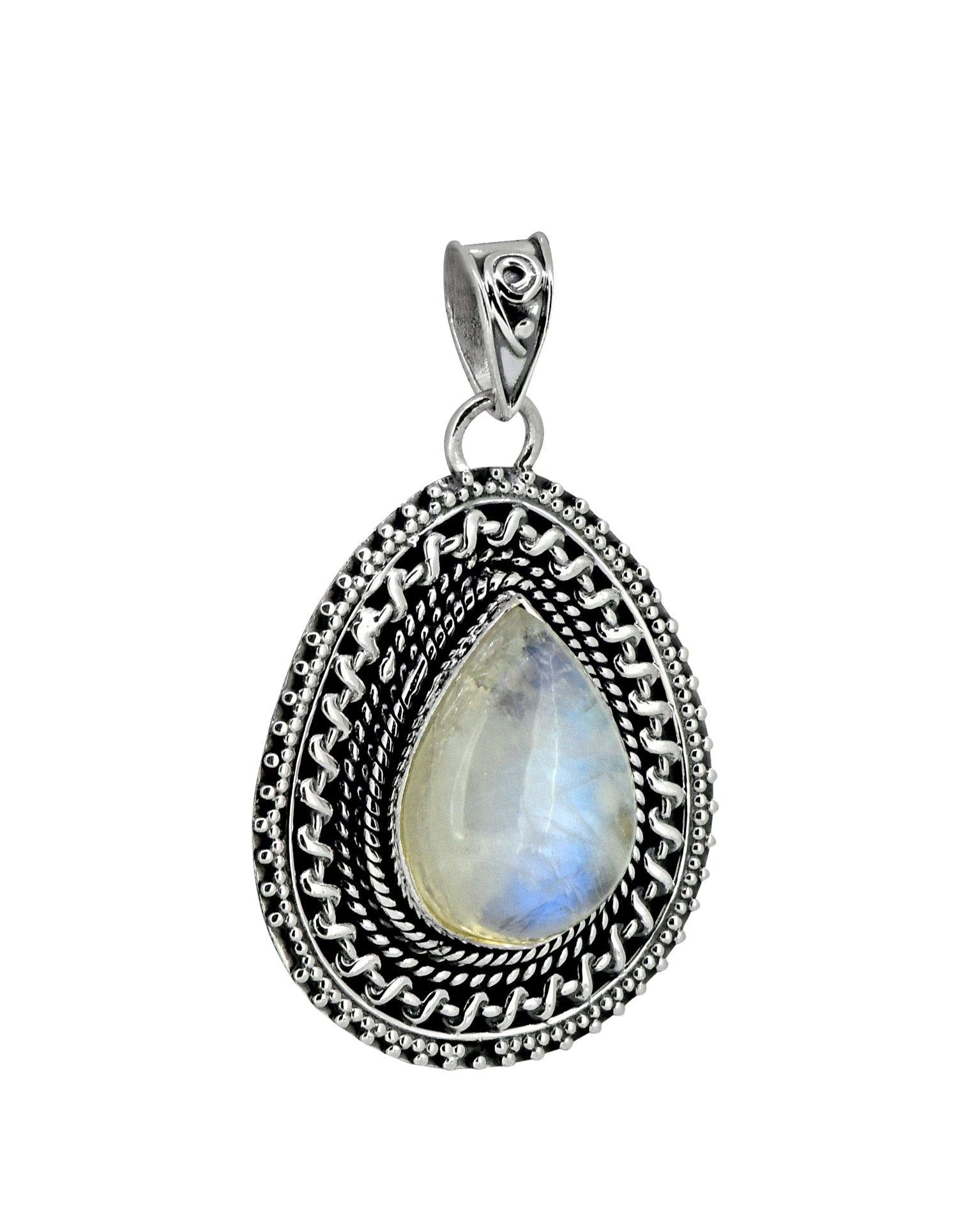 Moonstone Solid 925 Sterling Silver Pendant Jewelry - YoTreasure