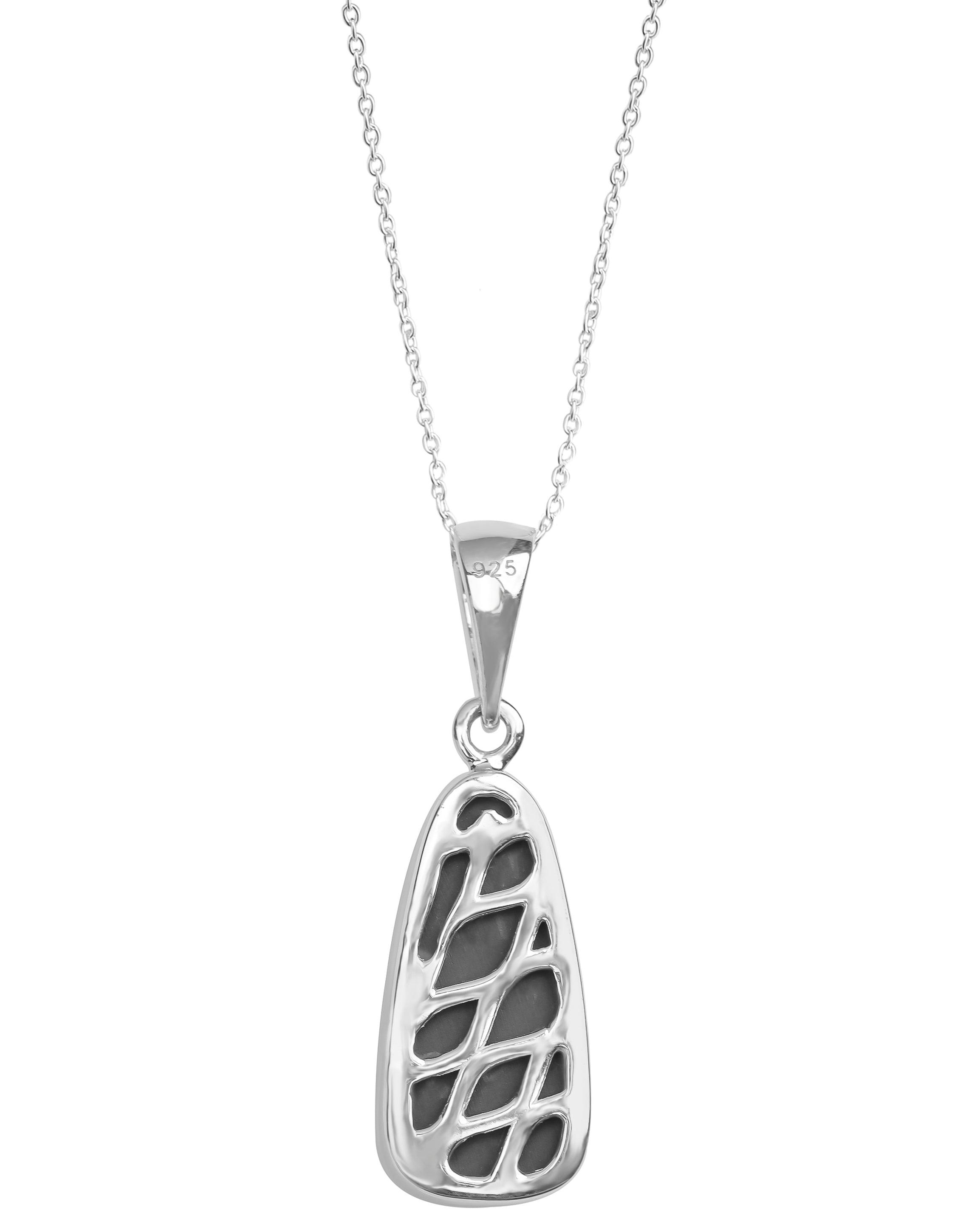6.60 Ct. Ammolite 925 Sterling Silver Necklace Pendant Jewelry - YoTreasure
