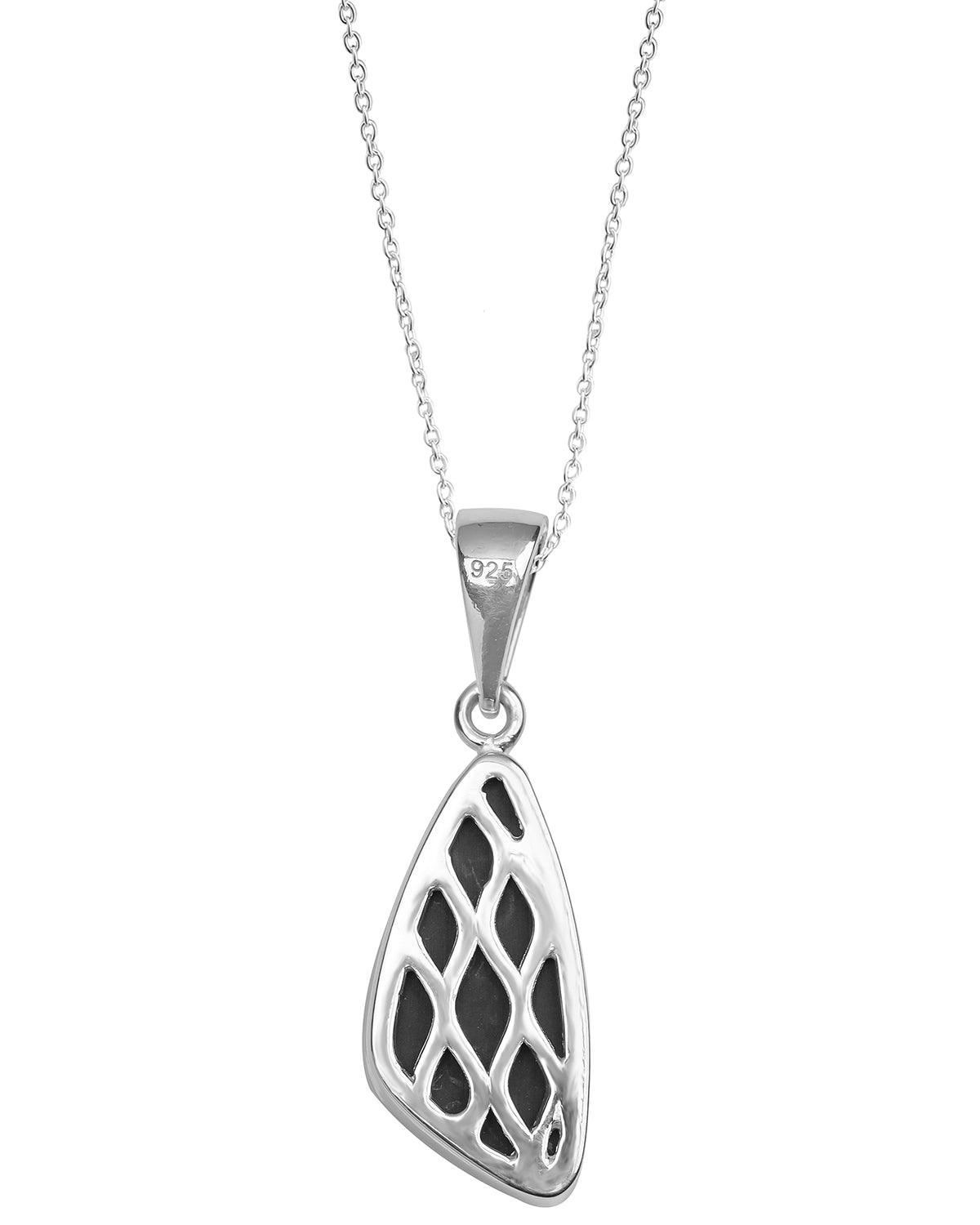 8.45 Ct. Ammolite 925 Sterling Silver Necklace Pendant Jewelry - YoTreasure