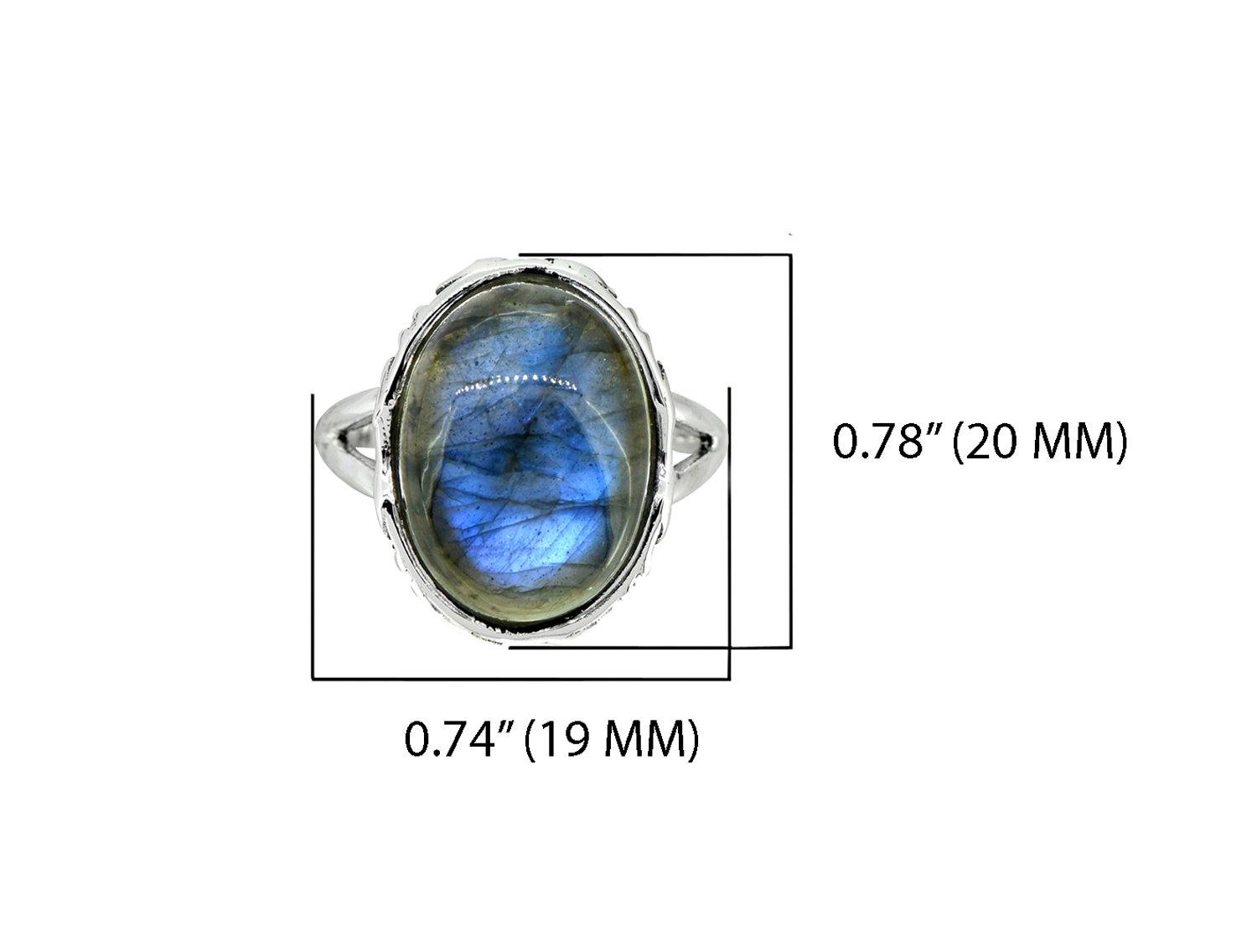Labradorite Solid 925 Sterling Silver Ring - YoTreasure