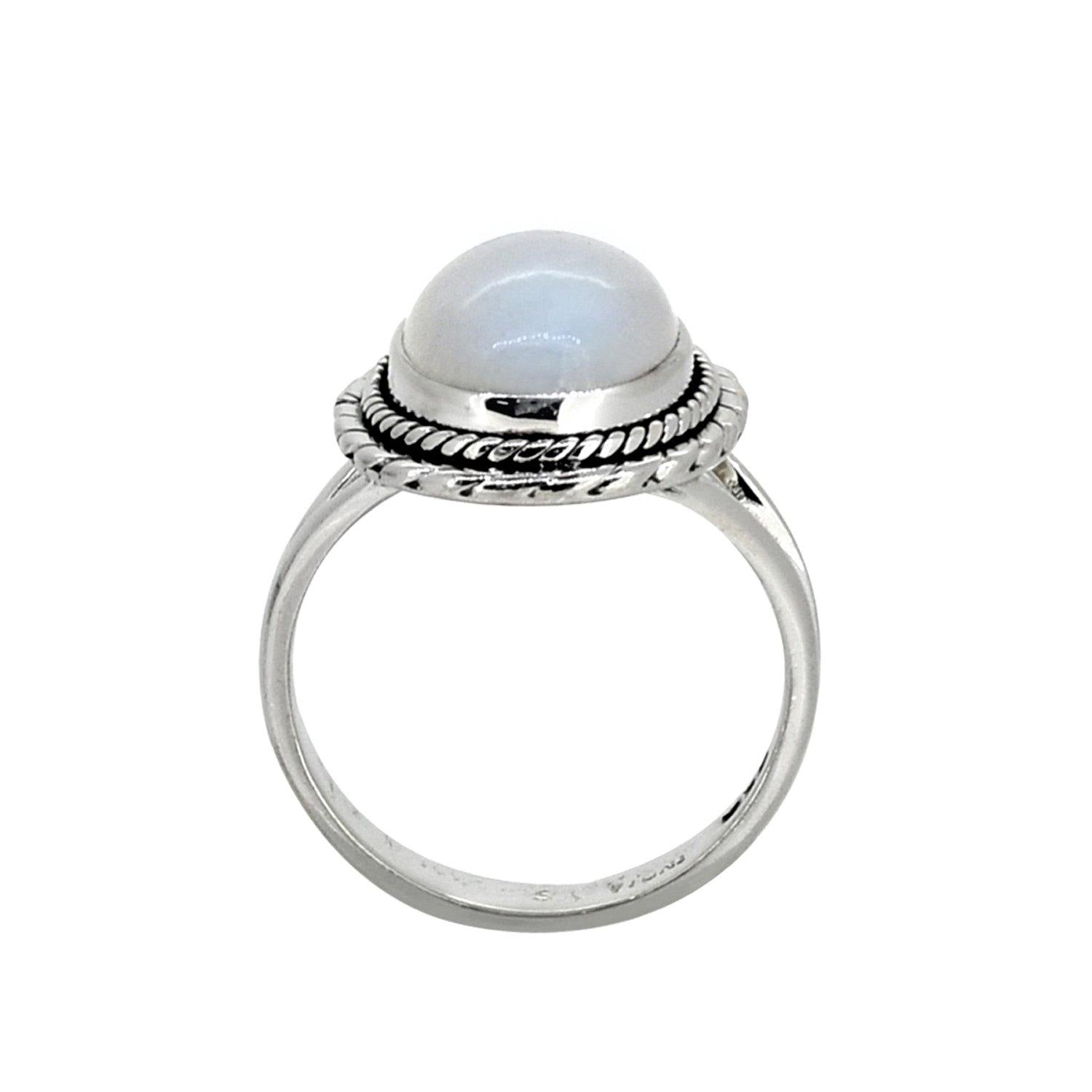 Oval Black Moonstone Ring | Exotic India Art