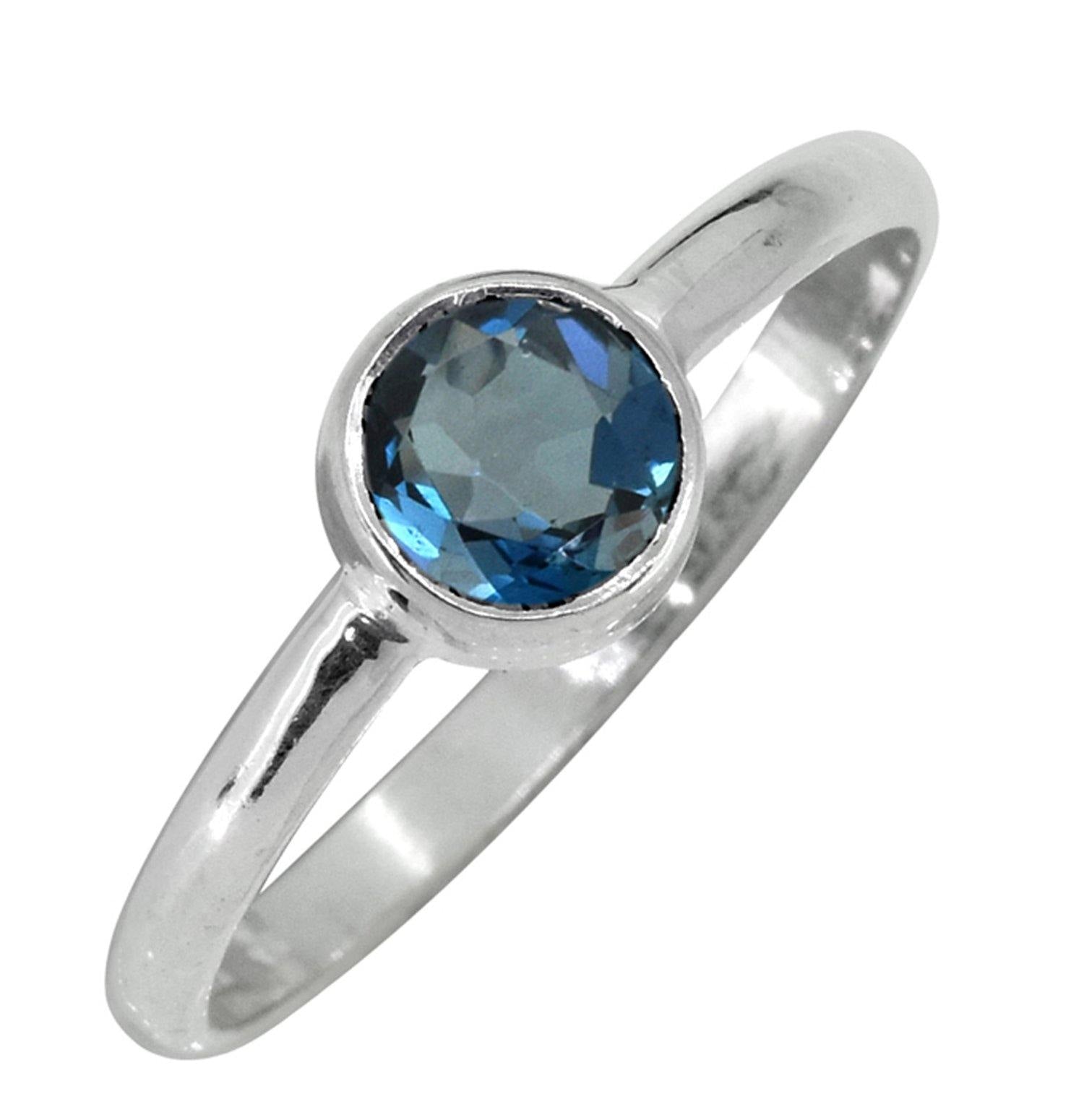 London Blue Topaz Solid 925 Sterling Silver Ring Jewelry - YoTreasure