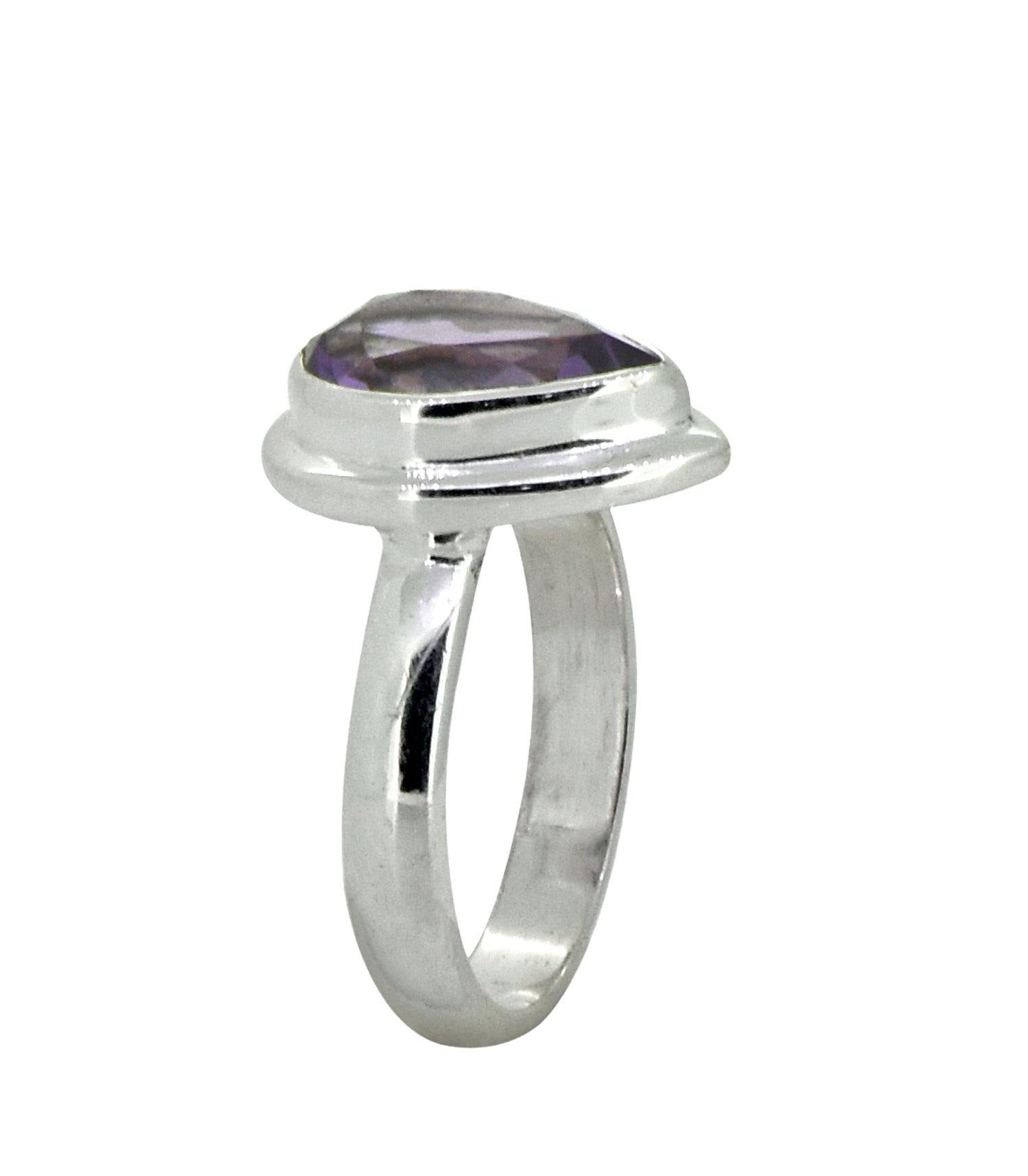 Amethyst Solid 925 Sterling Silver Ring Jewelry - YoTreasure