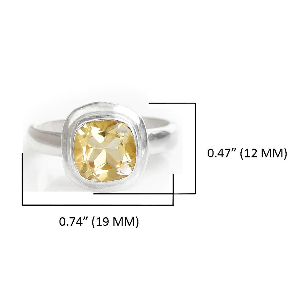 Citrine Solid 925 Sterling Silver Ring Jewelry - YoTreasure