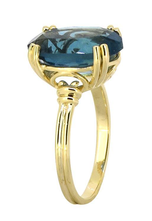 Fluorite Solid 925 Sterling Silver Gold Plated Ring Jewelry - YoTreasure