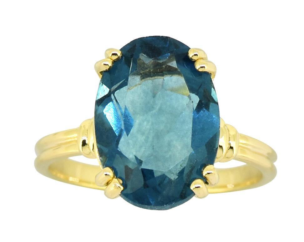Fluorite Solid 925 Sterling Silver Gold Plated Ring Jewelry - YoTreasure