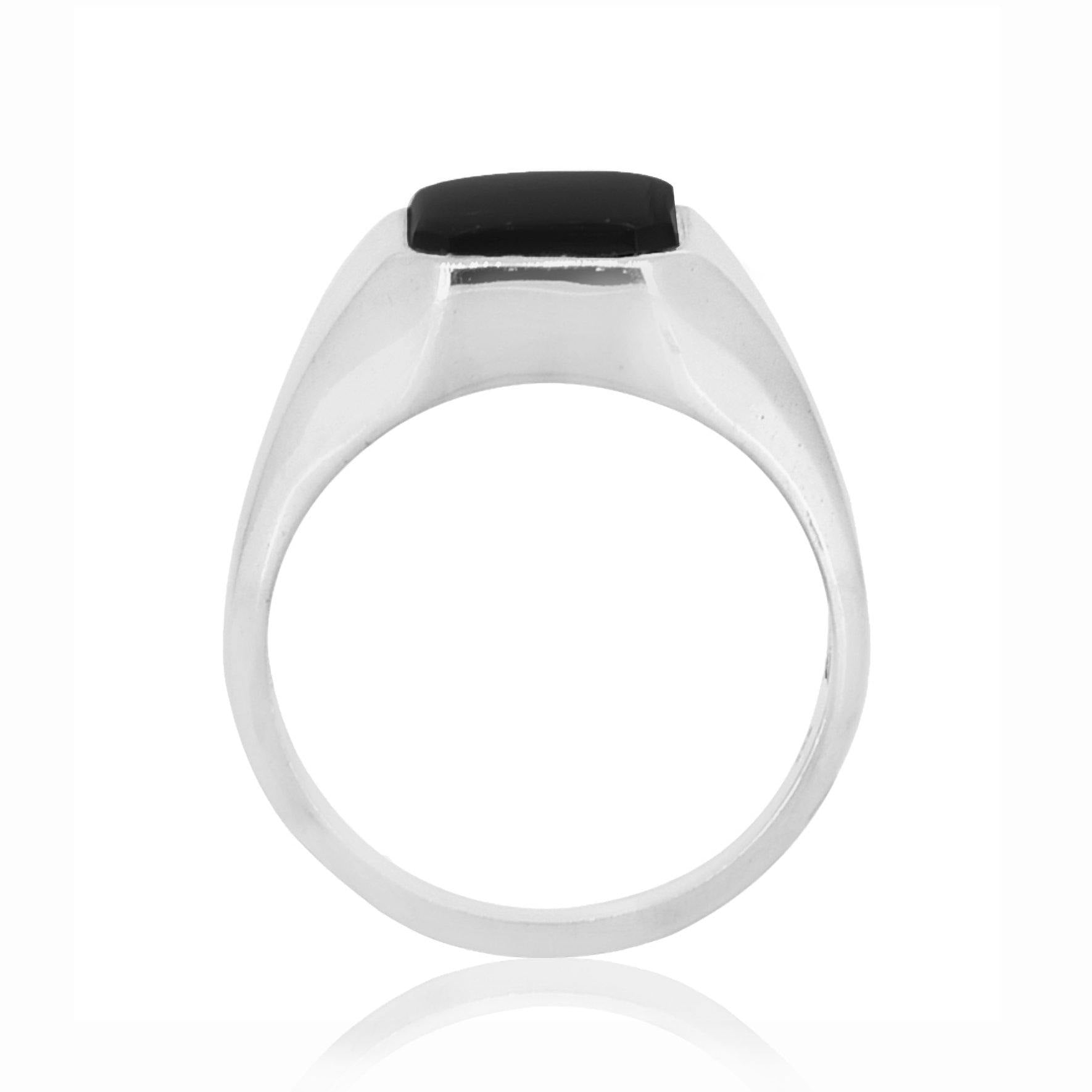 Black Onyx Solid 925 Sterling Silver Gemstone Ring Men's Jewelry - YoTreasure