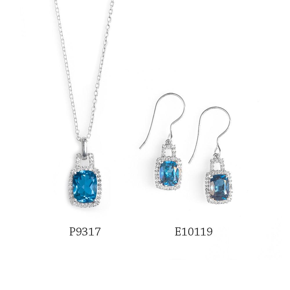 3.69 Cts London Blue Topaz Solid 925 Sterling Silver Dangle Earrings - YoTreasure