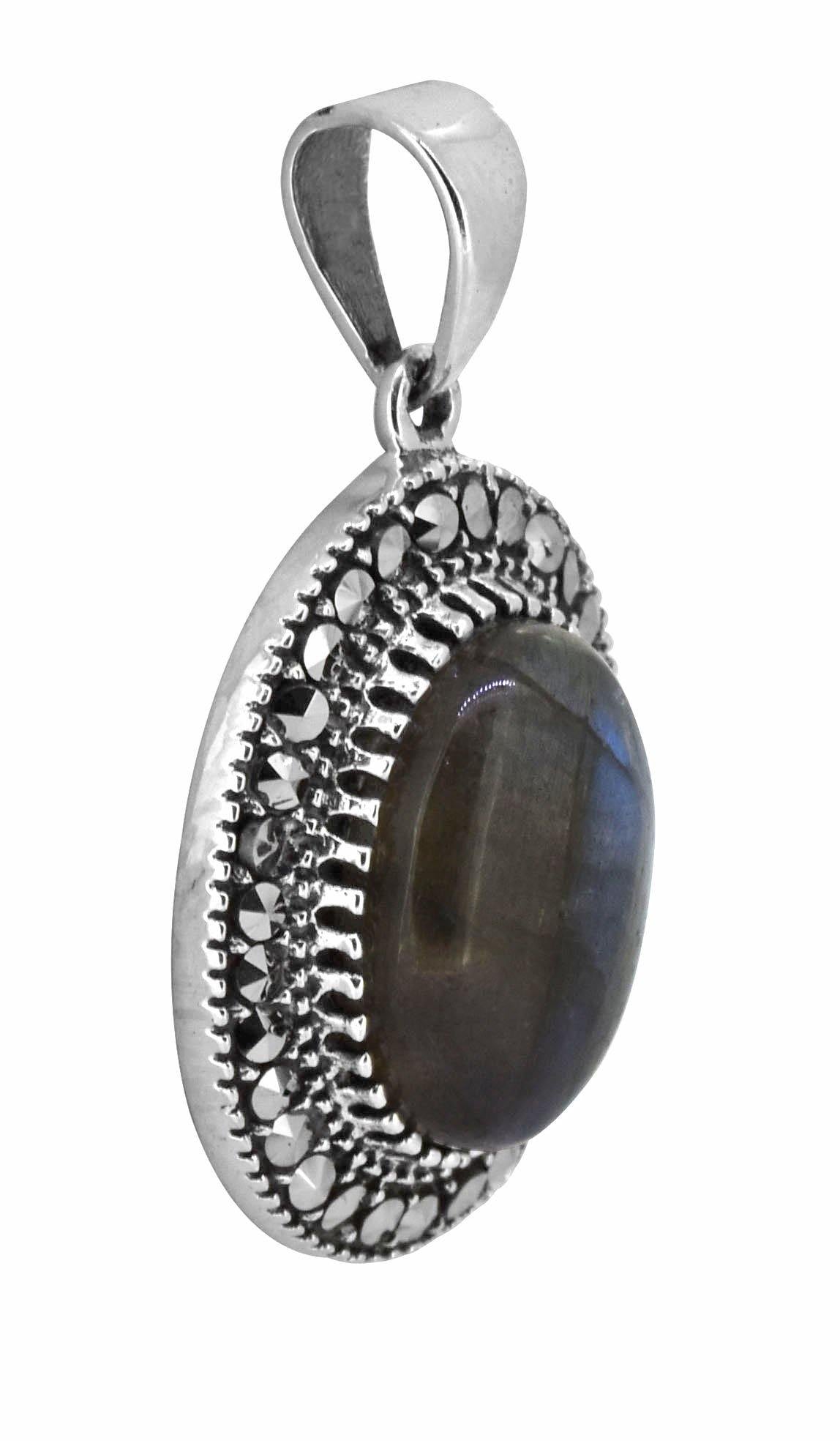 Labradorite Solid 925 Sterling Silver Chain Pendant Jewelry - YoTreasure