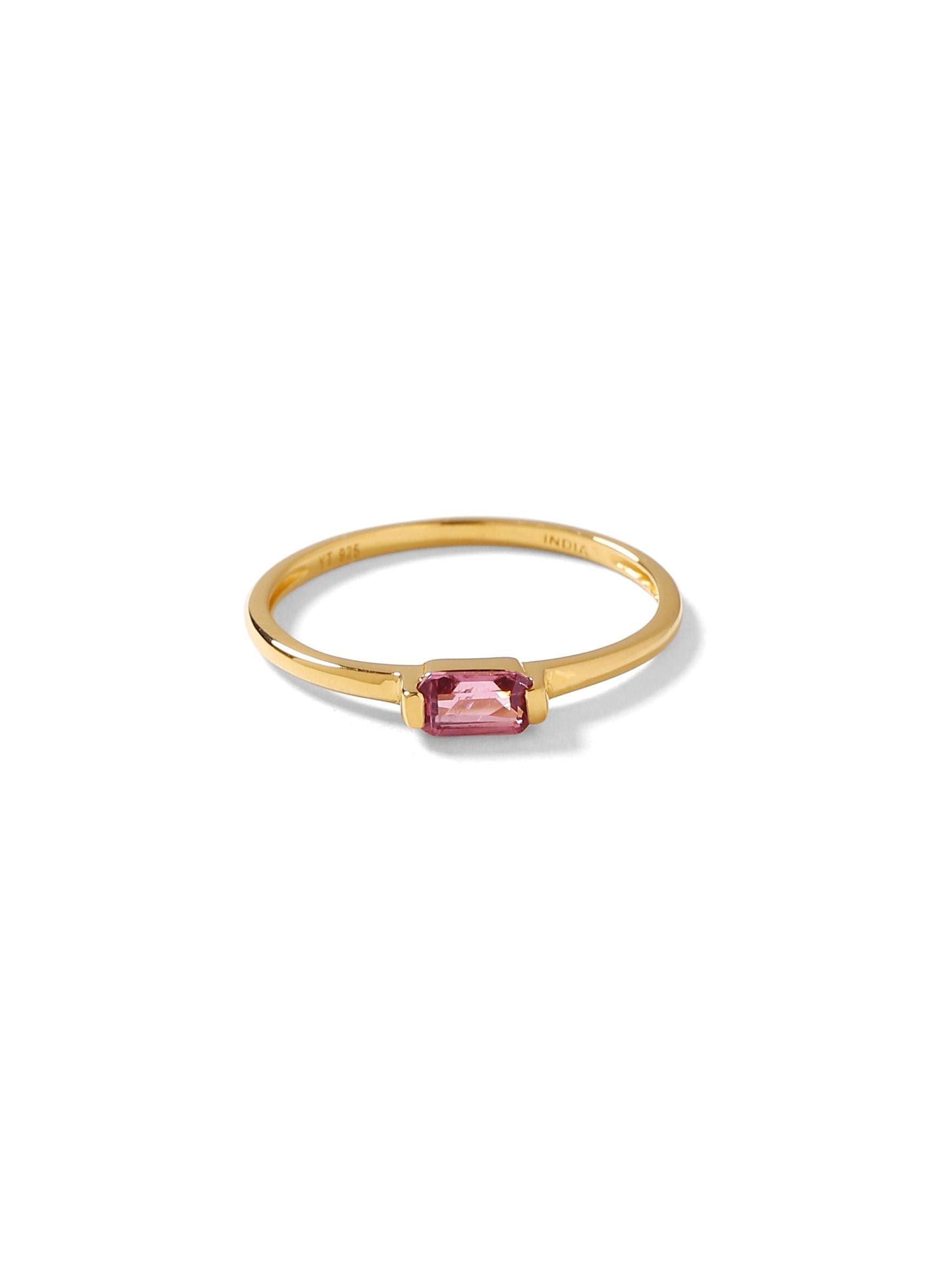 0.25 Ct Tourmaline Solid 10k Yellow Gold Ring Jewelry - YoTreasure