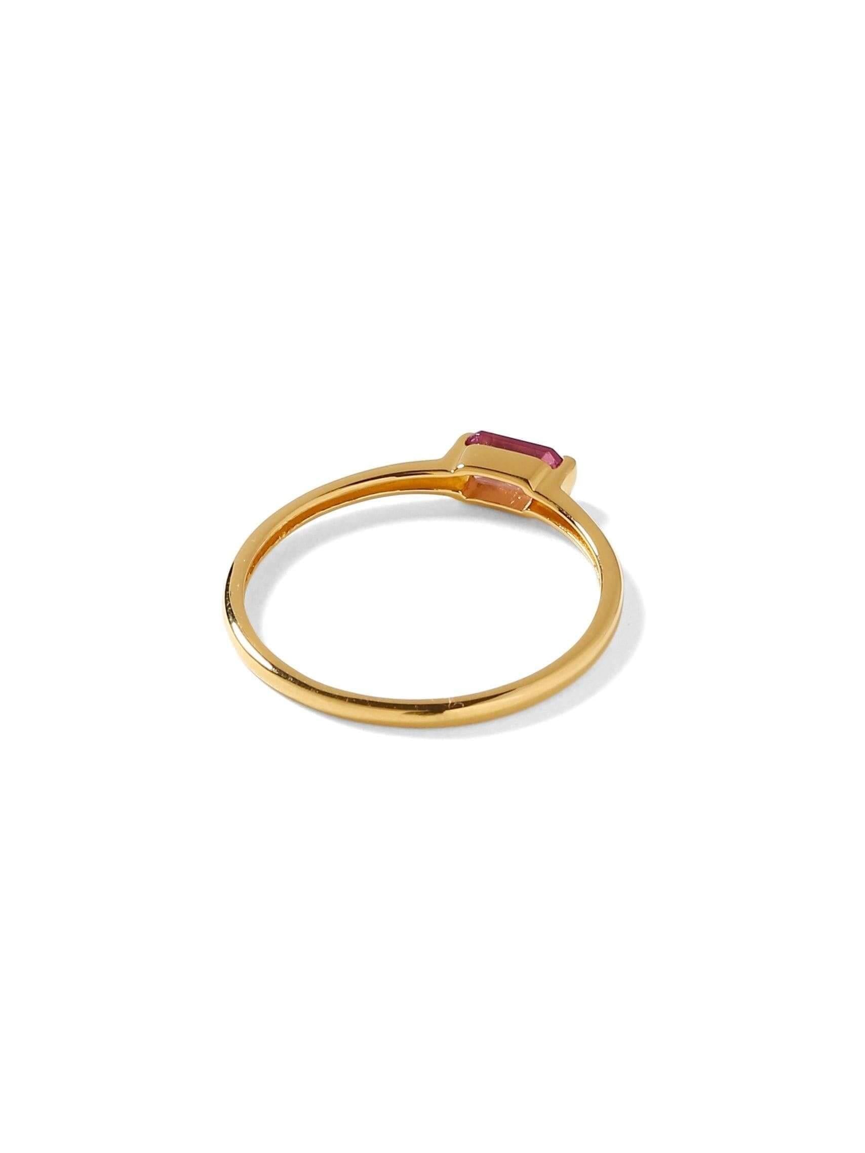 0.25 Ct Tourmaline Solid 10k Yellow Gold Ring Jewelry - YoTreasure