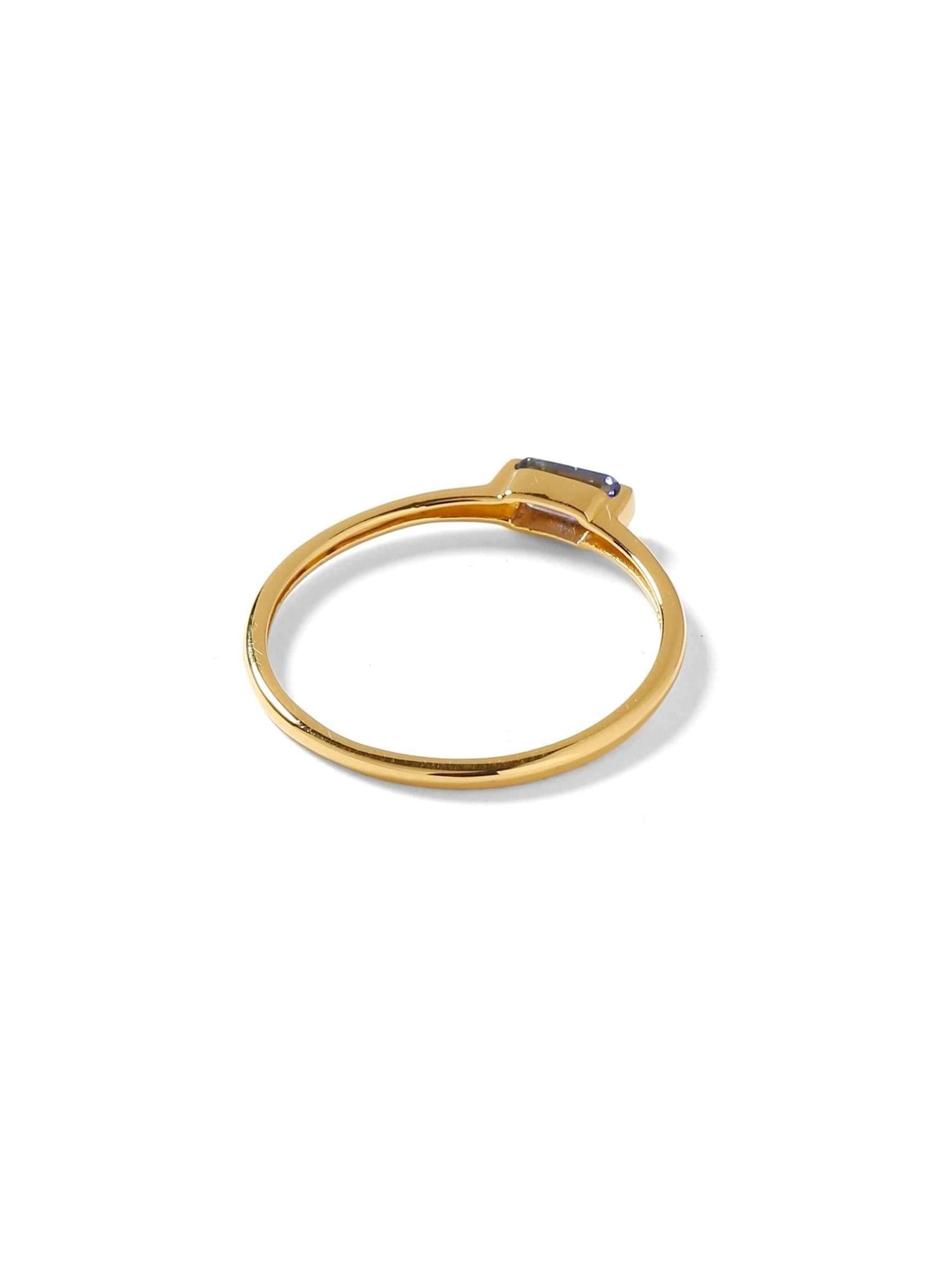 0.34 Ct Tanzanite Solid 10k Yellow Gold Ring Jewelry - YoTreasure