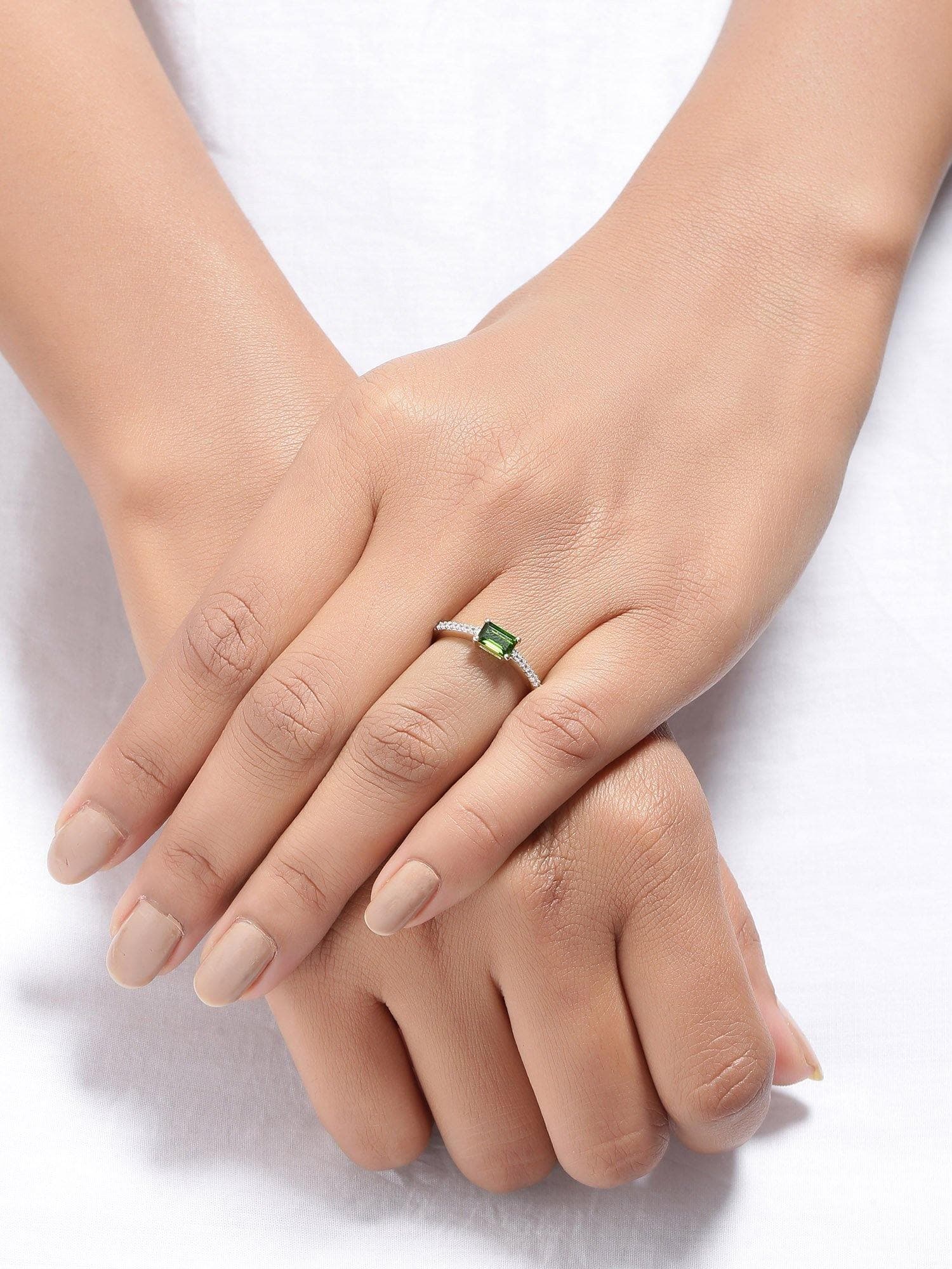 0.68 Ct Chrome Diopside Solid 10k Yellow Gold Ring Jewelry - YoTreasure