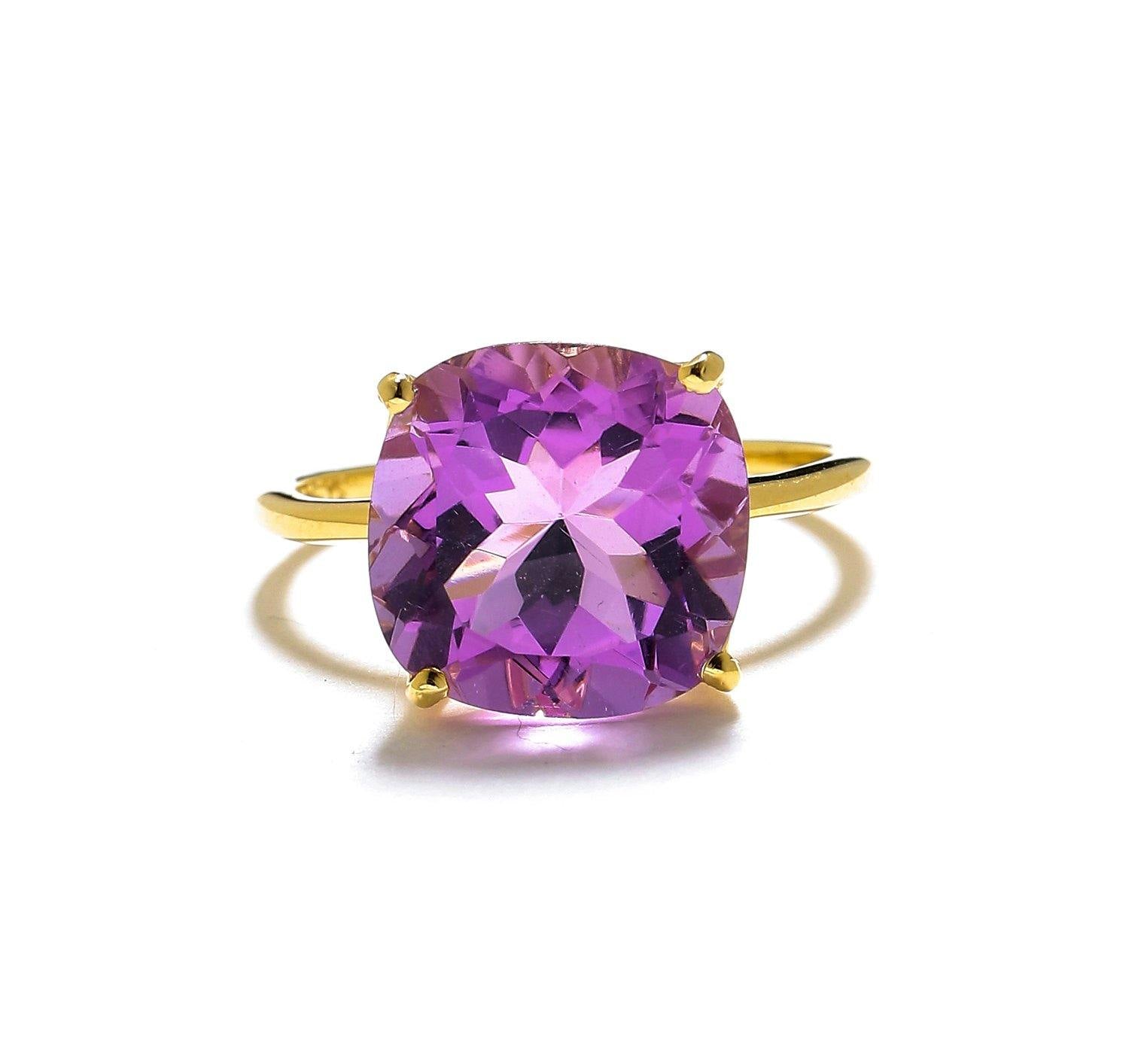 10KT Yellow outlets Gold Ring with Amethyst