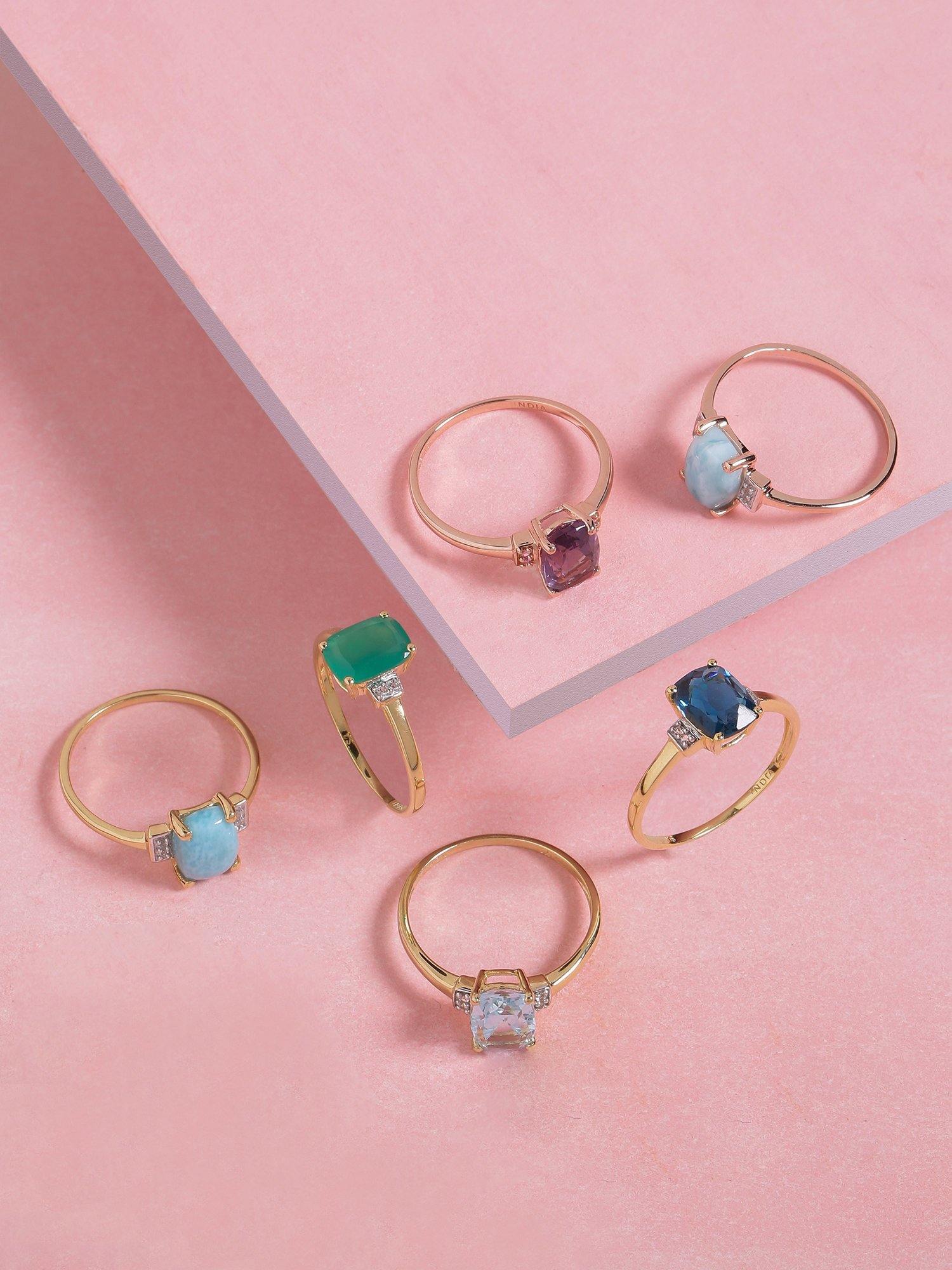 1.32 Ct Amethyst Pink Sapphire Solid 10k Rose Gold Ring - YoTreasure