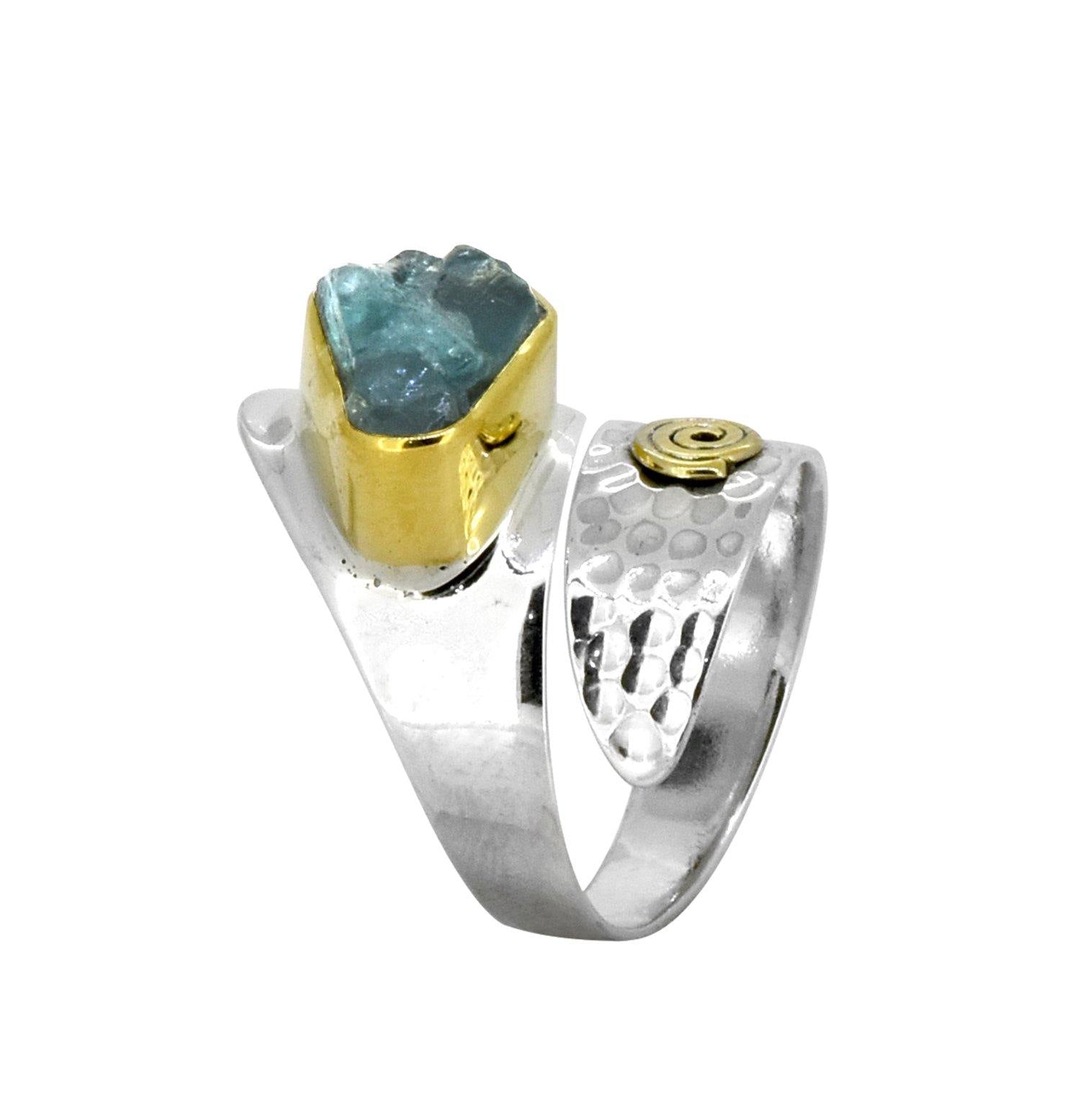 Rough Neon Apatite Solid 925 Sterling Silver Ring Jewelry - YoTreasure